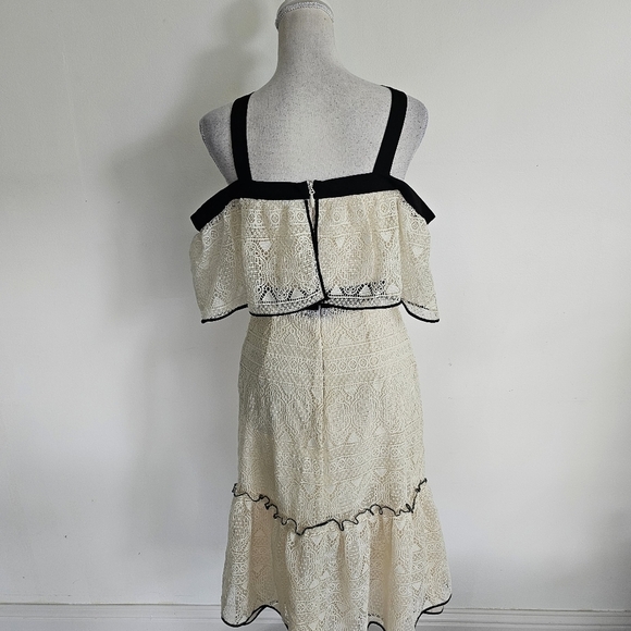 Adelyn Rae "Marissa" Cream & Black Lace Dress - Picture 8 of 12